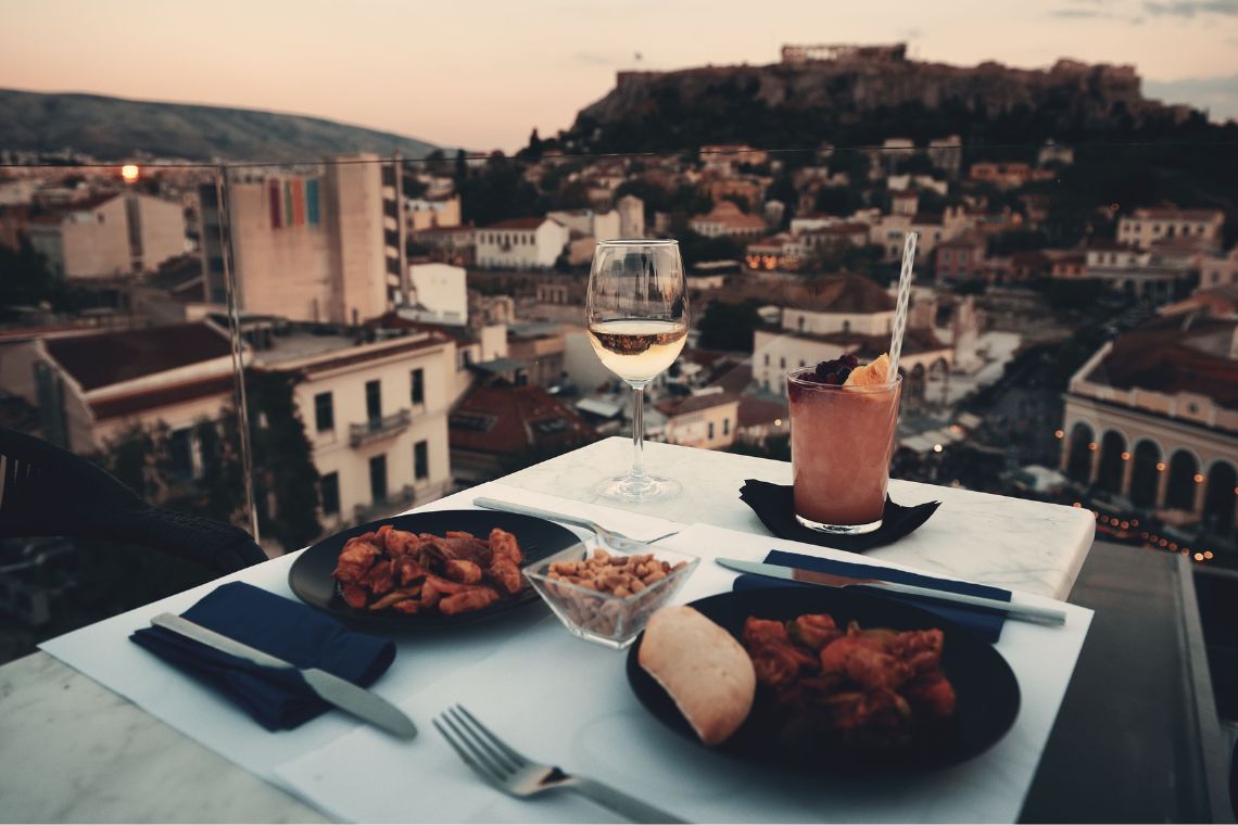 athens rooftop dinner restaurant