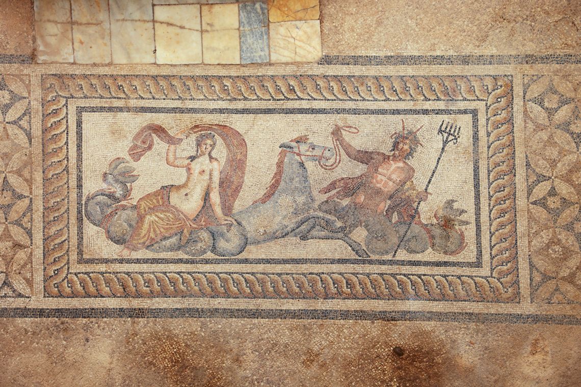 mosaic of poseidon and amphitrite Canva by bodrumsurf